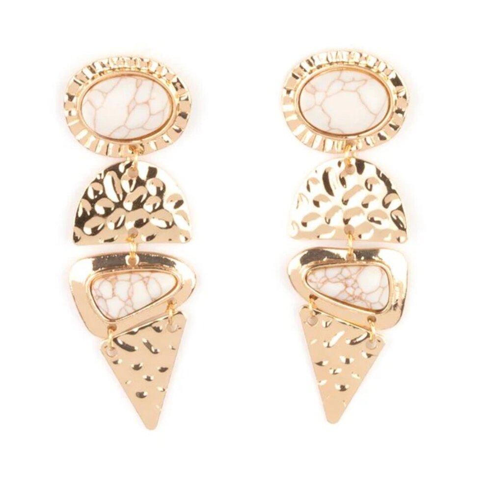 Paparazzi Earthy Extravagance Gold Post Earrings